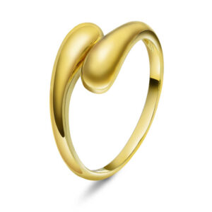 Studio "Edge" ring i forgylt sølv