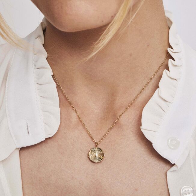 Serenity "Purpose medaljong" i forgylt sølv