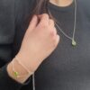 Susanne Friis Bjørner armbånd i sølv med synt. Peridot
