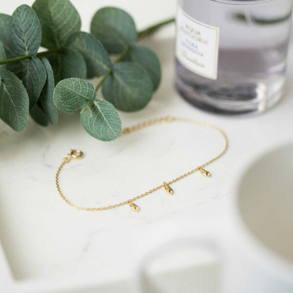 Shapes "Leaf" armbånd i forgylt sølv