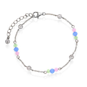 Shapes "Fairy" armbånd i rhodinert sølv med krystaller