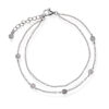 Shapes "Heat Double chain" armbånd i rhodinert sølv