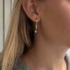 240383 Shapes "Fairy" ørepynt i forgylt sølv med ferskvannsperler