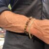 Panserarmbånd i forgylt sølv 21,5cm bredde 4,3
