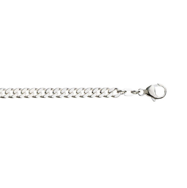 Panserarmbånd i sølv 4,5 mm 21 cm