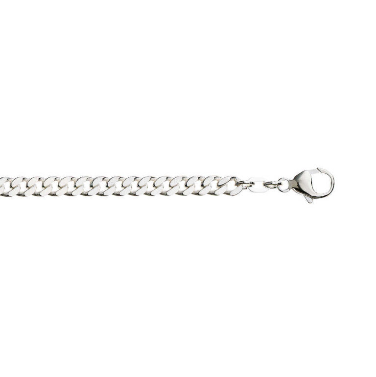 Panserarmbånd i sølv 4,5 mm 21 cm