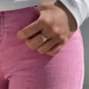 Hvitt gull ring med baguetteslipte diamanter 0,29 ct