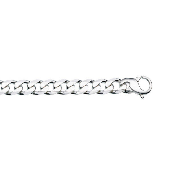 Panserarmbånd i sølv 9,5 mm 21 cm