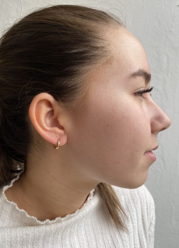 Ørering "Pisa" i gult gull Ø 10,5 mm