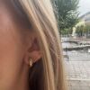 Ørering "Pisa" i gult gull Ø 15 mm