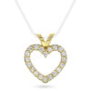 Anheng hjerte i gult gull med diamanter 0,60 ct