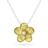Anheng liten blomst i gult gull med diamant