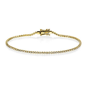 Tennisarmbånd i gult gull med 1,00 ct TW.SI
