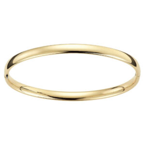 Gult gull armring oval med lås