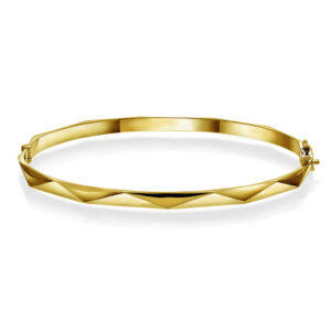 "Fasett" armring i gult gull