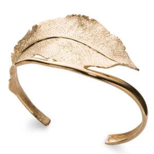 Stardust Leaf armring i forgylt sølv