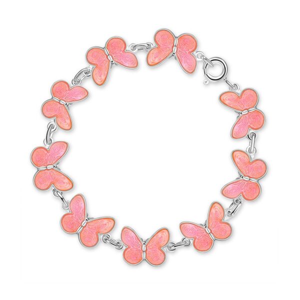 Armbånd til barn med rosa sommerfugler fra Pia og Per