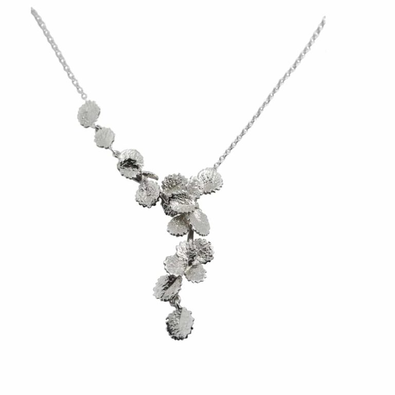 Huldreverket “Løv” sølv collier