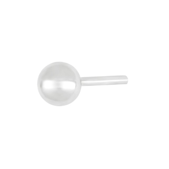 SON ørepynt kule i rhodinert sølv, 4 mm