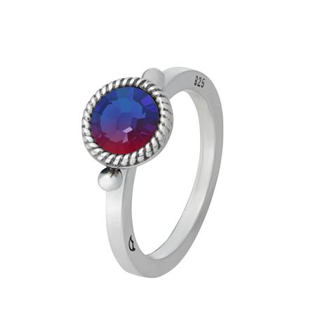Huldreverket "Glittertind" ring med meridian swarowski