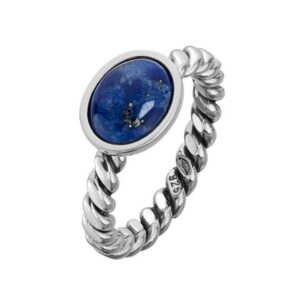Huldreverket «Tvunnet» ring med Lapis