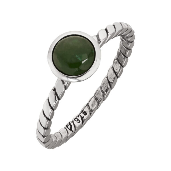 Huldreverket «Sukkertopp» ring med jade