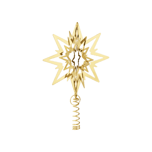 Georg Jensen «Toppstjerne» mellom, gullbelagt