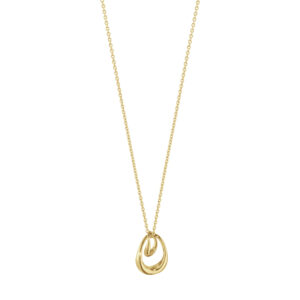 Georg Jensen "Offspring" anheng og kjede i gult gull