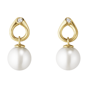 Georg Jensen "Magic" ørepynt i gult gull med perle