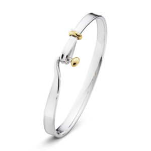 Georg Jensen "Torun" armring i sølv med gull