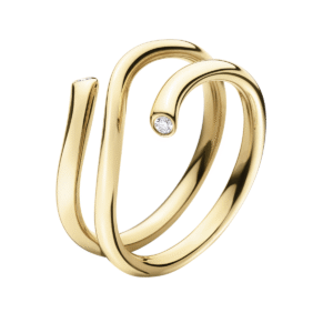 Georg Jensen "Magic" ring i gult gull og diamant
