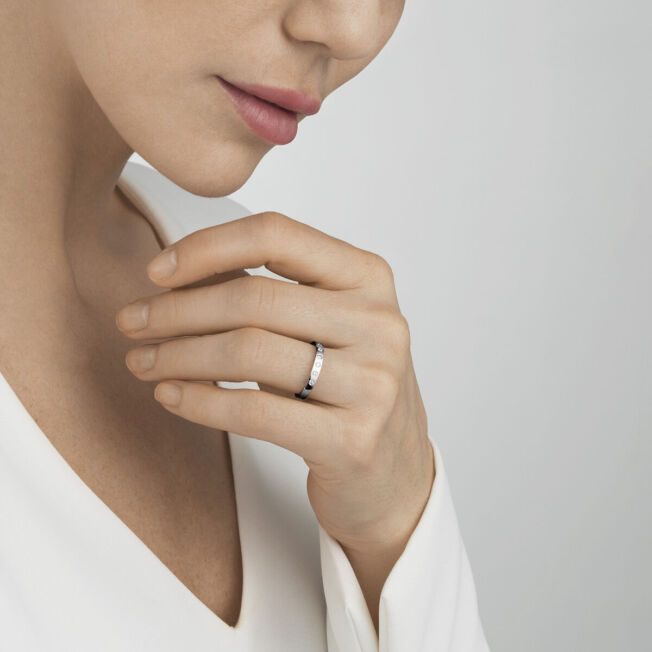 Georg Jensen "Magic" ring i hvitt gull med diamanter