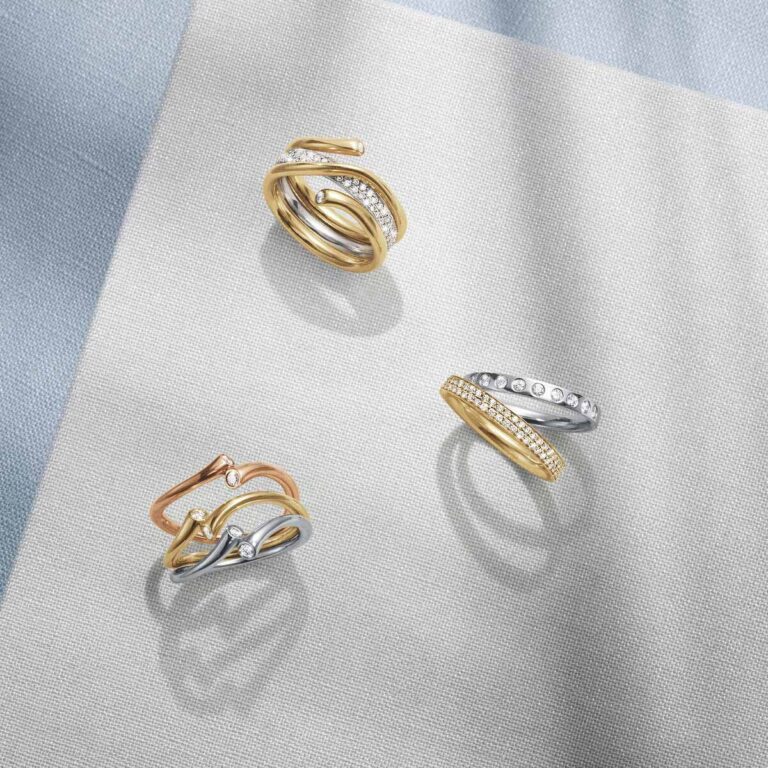 Georg Jensen "Magic" ring i hvitt gull med diamanter