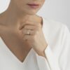 Georg Jensen «Magic» ring i hvitt gull med paveert overflate av diamanter
