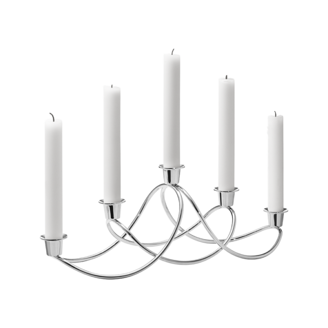Harmony lysestake femarmet fra Georg Jensen i rustfritt stål