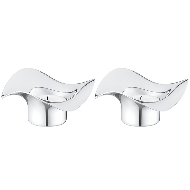Georg Jensen "Cobra" te-lys staker i stål