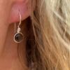 Susanne Friis Bjørner ørepynt i sølv med røkkvarts og cubic zirconia