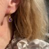 Susanne Friis Bjørner ørepynt i forgylt sølv med ametyst og c. zirconia