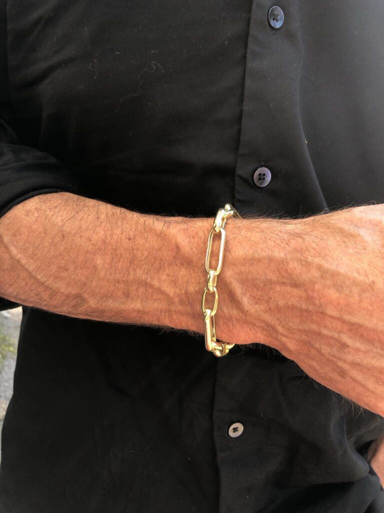 Armbånd fantasi i forgylt sølv 21 cm bredde 10
