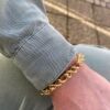 Armbånd fantasi i forgylt sølv 21 cm lang