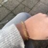 Armbånd fantasi i forgylt sølv med vridd struktur
