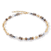 Coeur de LionGeoCUBE® Chunky Chain kjede i brun og gull