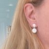 Susanne Friis Bjørner ørepynt, sølv med hamret overflate, heng