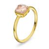 Sandra Lyng ring "Kjærlighet" i forgylt sølv med rosa fasettslipt opal