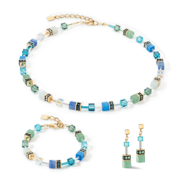 Coeur de LionGeoCUBE® Iconic Precious armbånd i grønt og turkis