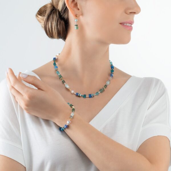 Coeur de LionGeoCUBE® Iconic Precious armbånd i grønt og turkis