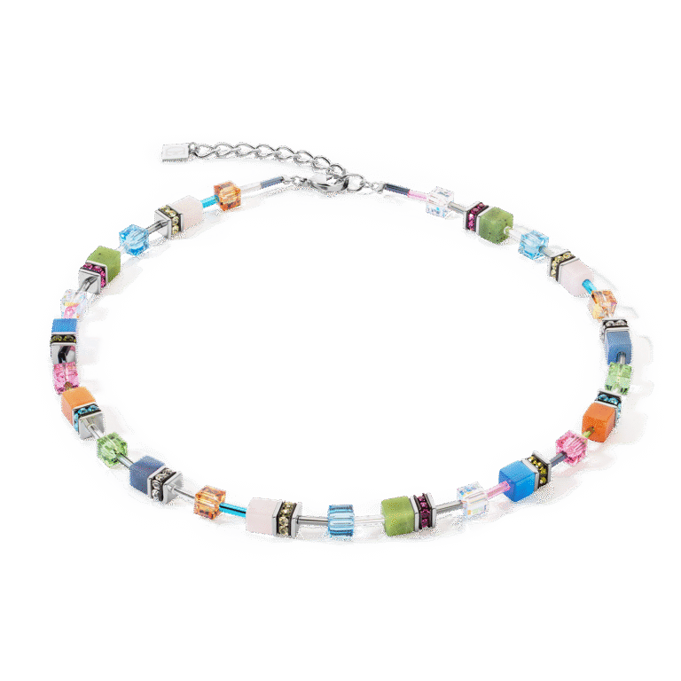 Coeur de LionGeoCUBE® Iconic Precious kjede i multicolor