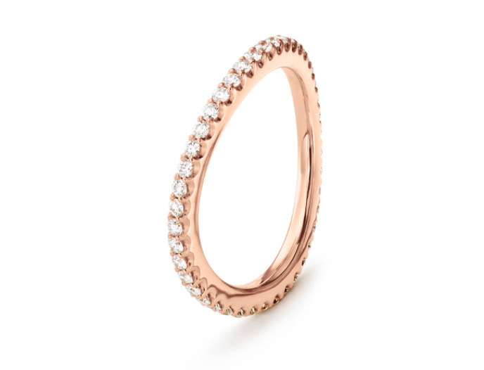 OLE LYNGGAARD COPENHAGEN  Love Bands curved ring i rosé gull