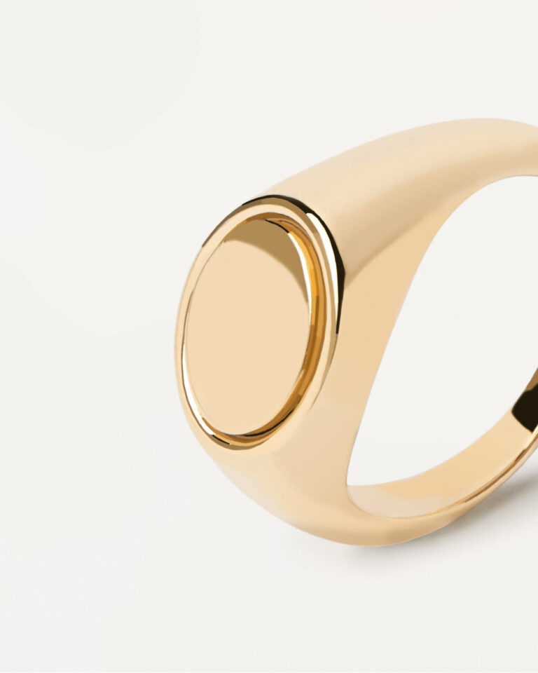 PDPAOLA "Stamp" ring i forgylt sølv