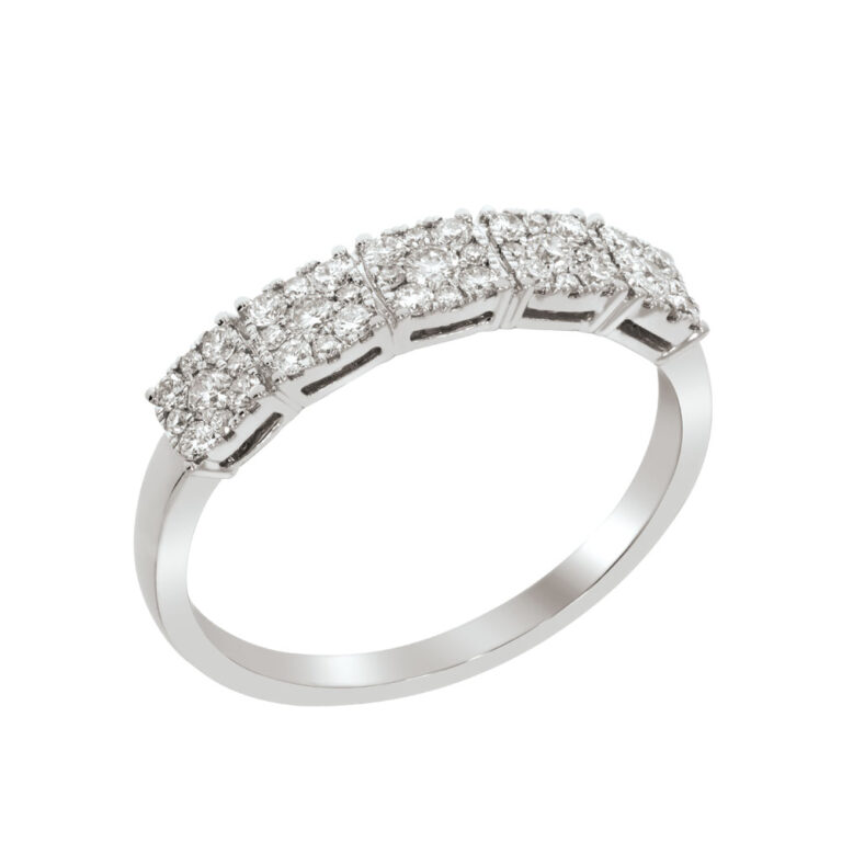 Ring "Anastasia" i hvitt gull med diamanter